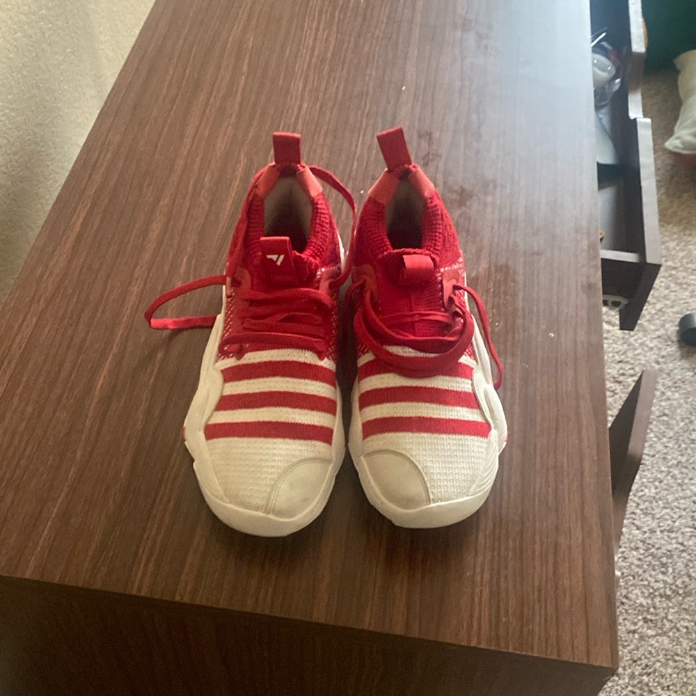 Adidas Trae Young 2 Red And White Size 9  Good Condition